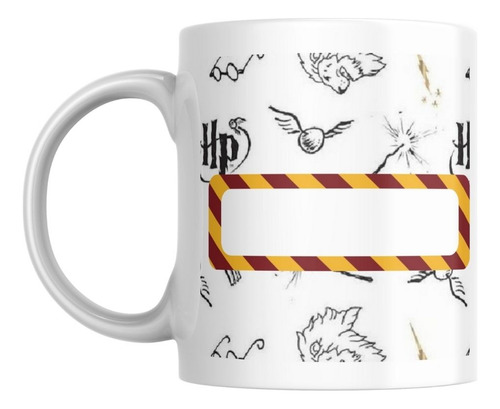 Taza Cerámica Sublimada Harry Potter Personalizada Regalo Caqui Harry Bufanda