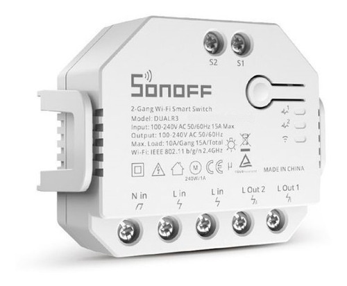 Sonoff Dual R3 Wifi Interruptor Doble Medidor, App, Alexa