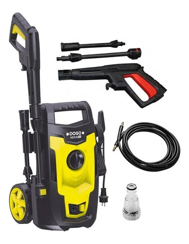 Hidrolavadora eléctrica Dogo Nexus 100 amarillo y negro de 1400W con 100bar de presión máxima 220V