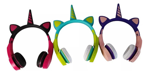 Diadema Headset Stereo Unicornio X1 Plug 3.5mm Led Infantil