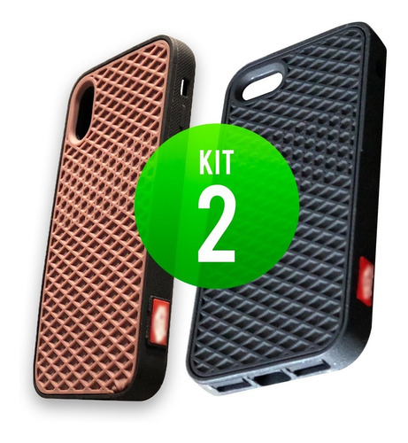 Kit 2 Cases Capas Waffle Solado Tênis Iphones Diversas Cores
