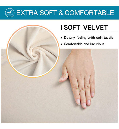 Fundas Para Sillas De Comedor De Terciopelo Elástico, Crema