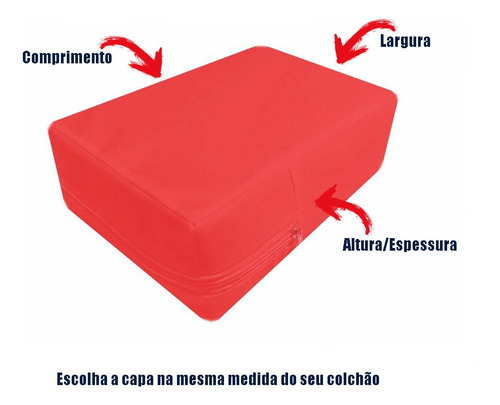 Imagem 10 de 10 de Capa Impermeável Para Colchão Vermelha - Casal King
