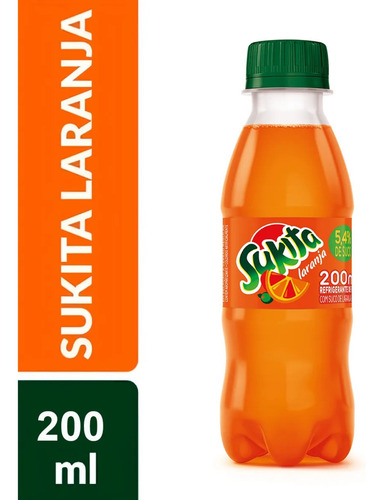 Refrigerante Sukita Laranja Caçulinha 200ml Kit C/ 12 Unid
