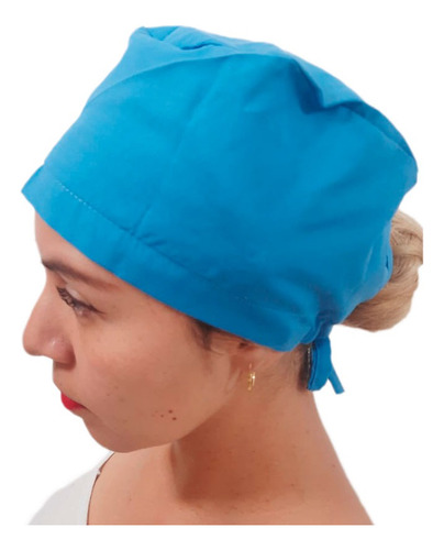 Gorro Médico Quirúrgico Unisex Azul Plumago Lavable