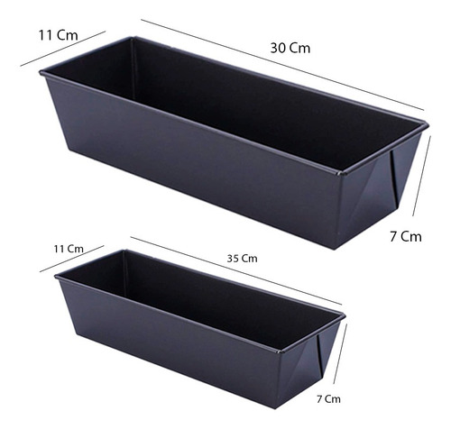 Pack X2 Molde Pan Molde Para Pan De Molde Queque 30cm 35cm