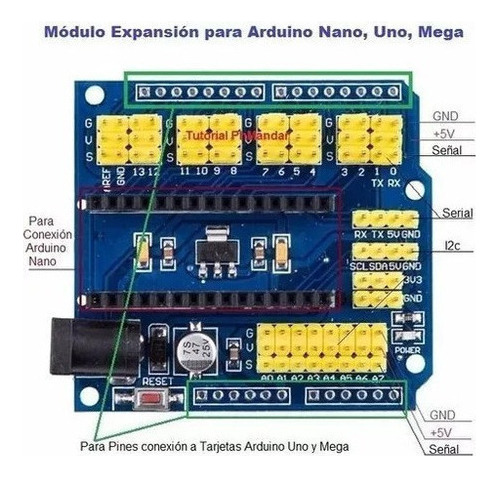 Módulo / Tarjeta De Expansión Para Arduino Nano, Uno, Mega