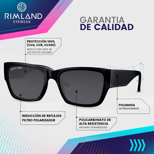 Imagen 6 de 8 de Anteojos De Sol Lentes De Sol Mujer Rimland Rush Negro