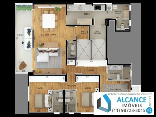 Imagem 1 de 9 de Apartamento Com 150 M², 3 Quartos, 3 Suítes E 3 Vagas, À Venda No Edifício Qualité Jardins, Em São Paulo - Ap00311 - 34461787