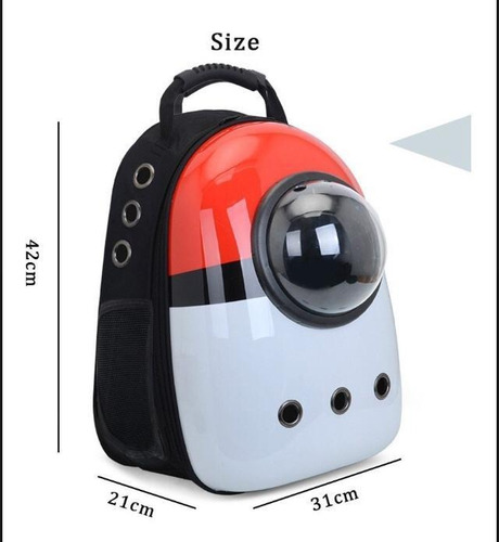 Mochila Transportador De Mascotas Perros Gatos Pokemon
