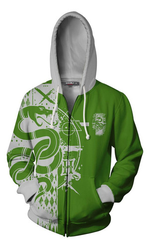 Sudadera Capucha Estampada Halloween Harry Potter Slytherin