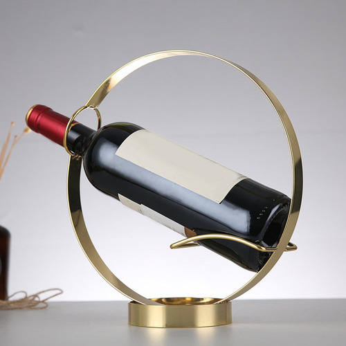 Soporte Para Botellas De Vino De Hierro En Forma De Dorado