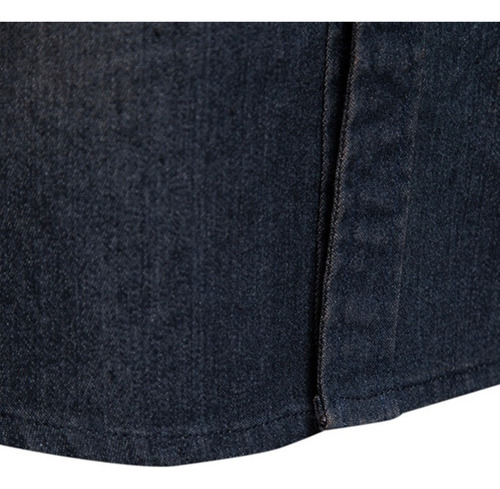 A Camisa De Mezclilla Para Hombre Con Solapa Casual