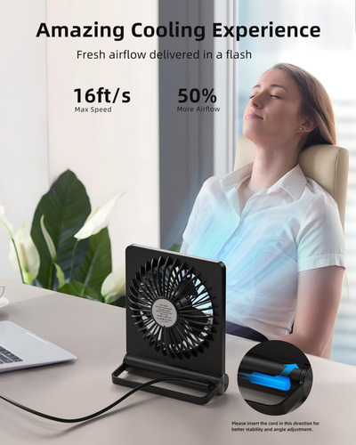 Ventilador Usb Koonie Strong Wind, Ultrasilencioso, Pequeño