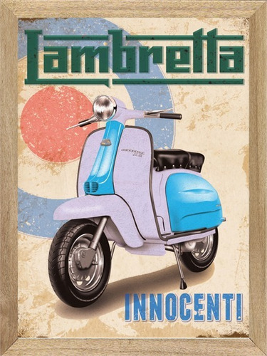 Lambretta Scooter ,  Cuadro , Publicidad , Poster       X273