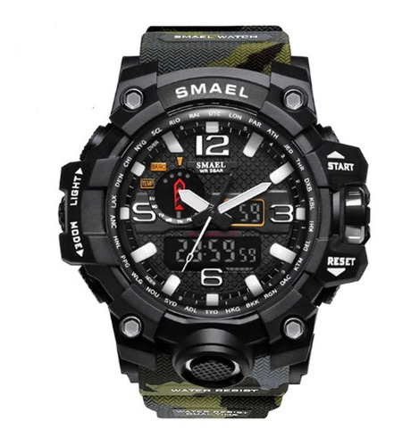 Relógio Masculino Militar Tático Original Shock Caixa Smael Analógico + Brinde