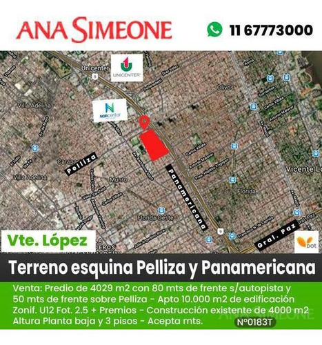 Imagen 2 de 11 de S/ Panamericana - Espectacular Terreno En Esquina
