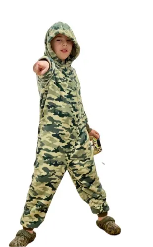 Pijama Entero Camuflado Guerrillero P/niño Y Adulto | Cuotas sin