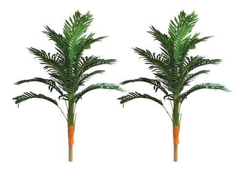 Kit 2x Árvore Artificial Coqueiro Palmeira Jardim Toque Real