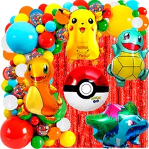 Comprar 50 Art Globos Pokebola Poke Mon Pikachu Charmander Deco865