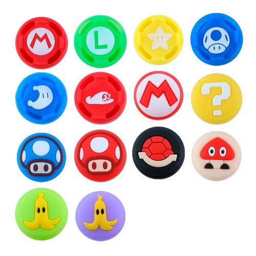 Imagen 6 de 8 de 2 Gomas Mario Bros Control Joystick Switch Thumb Protector