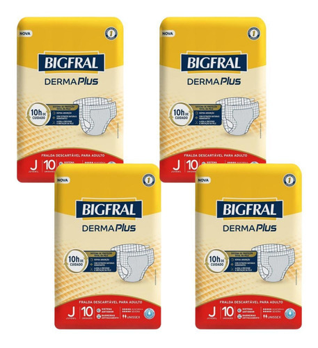 Kit 4 Pct Bigfral Derma Plus Juvenil C 10 Un De 20kg A 33kg