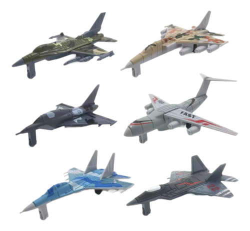 6 Piezas De Aviones De De Aleación, Simulación De