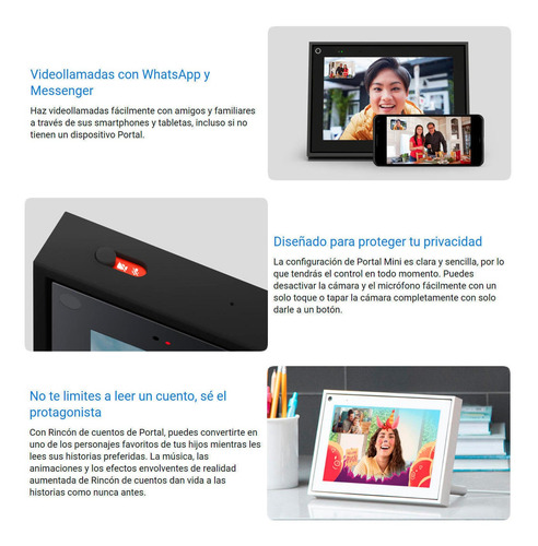 Facebook Portal Mini Con Pantalla De 8' Y Amazon Alexa