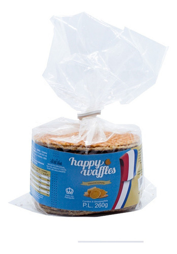 5 Pacotes De Happy Waffles Stroopwafel 5 X 260g