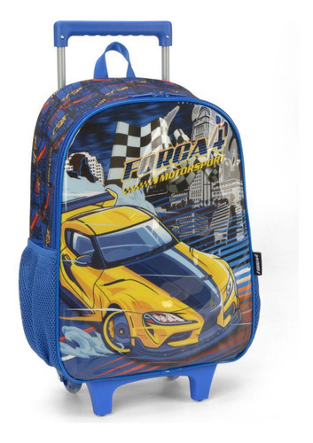 Mochila De Carrinho Carro Forca 4 Azul