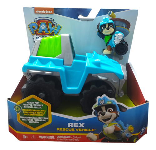 Vehículo + Figura Paw Patrol Rex Rescue Vehicle