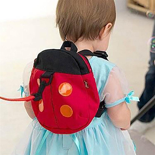 Mochila Arnés Correa Seguridad Cuidado Bebé Niño Color Rojo