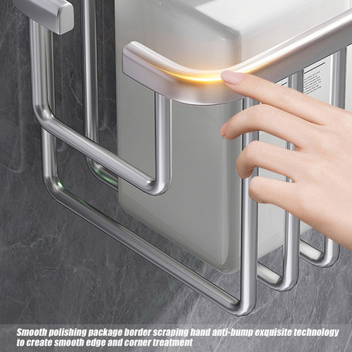 Bnb Estante De Baño De Aluminio Sin Taladrar, Estante De