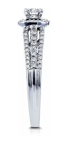 Kobelli Anillo De Compromiso Oro Blanco 1/2 Quilates Tdw Mul