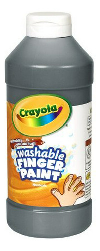 Crayola Fingerpaint, Negro, 32 Onzas, Pintura Lavable Hijos,