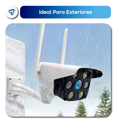 Camara De Seguridad Vision Nocturna Exteriores Full HD Waggs CDSE02 blanco