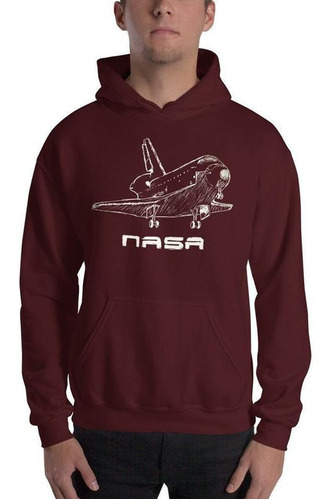 Sudadera Unisex Nueva Temporada Avion Letras Nasa 