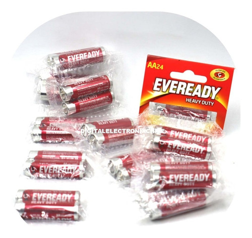 Pack Eveready Doble Aa Heavy Duty 1.5v Total 48 Unidades