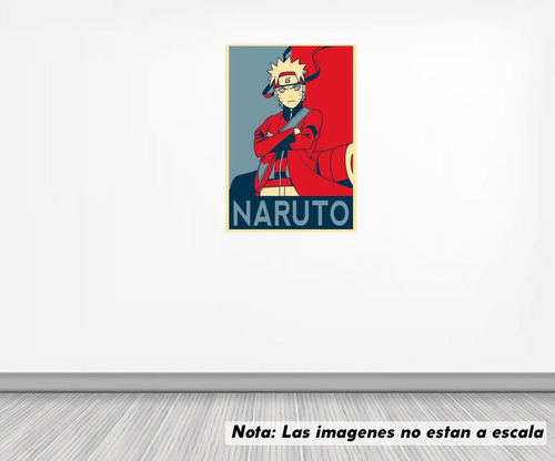 Vinil Sticker Pared 50cm Naruto Propaganda Roja 6a