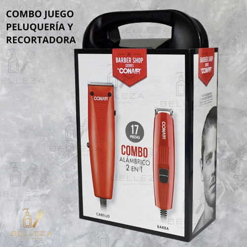 Conair Kit Peluquería 2en1 Máquina Recortadora Cabello Barba