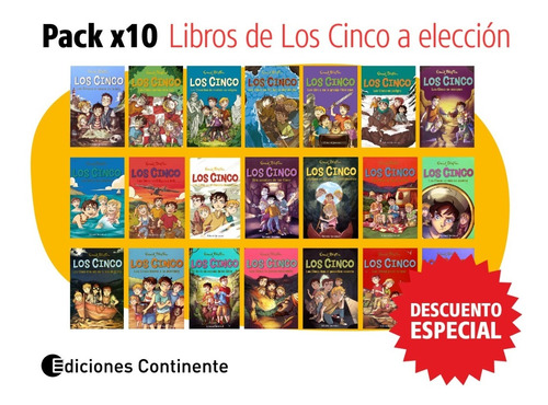 Pack Oferta 10 Libros De Los Cinco A Eleccion De Blyton Enid