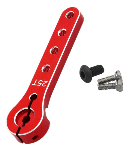 Cnc Metal Rc Servo Horn Rc Vehículo Dirección Servo Rojo