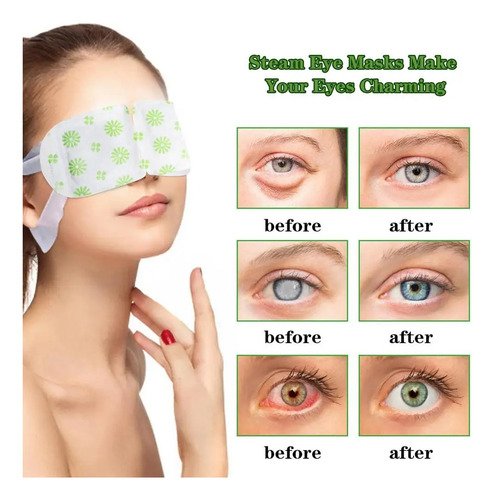 Kit Máscara De Ojos Vapor Y Aroma Con 10pz Desechables Spa