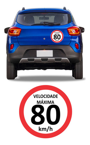 Adesivo Velocidade Máxima 80km/h