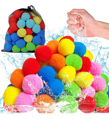 Bolas Esponja Agua 50u Reutilizables: Piscina/playa