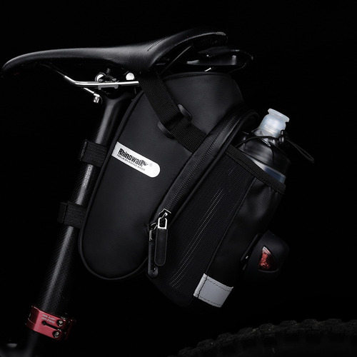 Imagen 7 de 10 de Bolsa Sillín Porta Botella Trasera Para bicicleta
