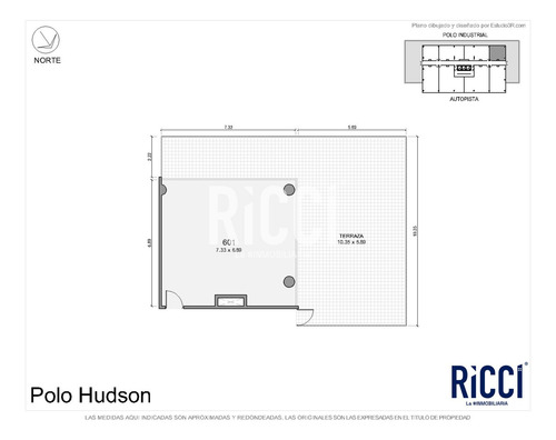 Oficina De 71,82 Metros En El Polo Hudson Piso 6