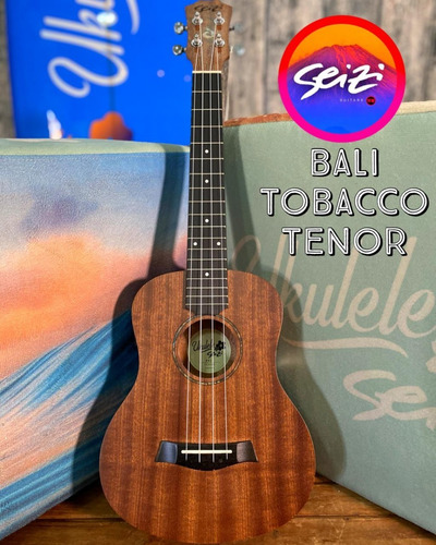 Ukulele Seizi Bali Tenor Elétrico Tobacco