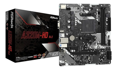 Placa Mãe Amd Asrock A320m-hd Ddr4 Ultra M2 P/ Ryzen 3000