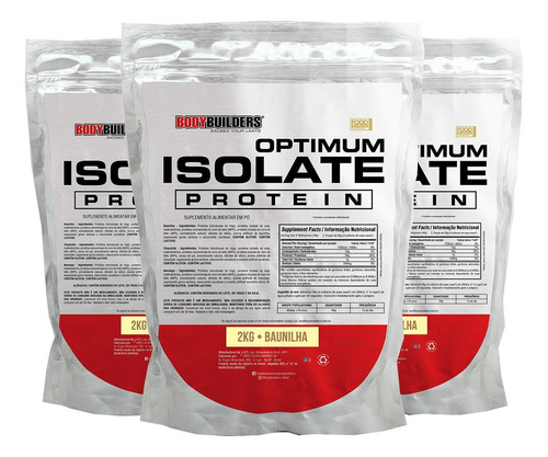 Kit 3x Optimum Isolate Whey Protein 2kg